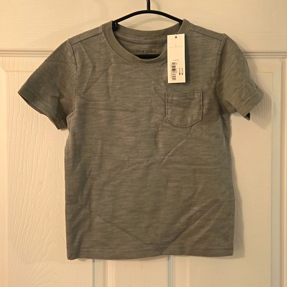 Boys Janie & Jack size 3 Crewneck pocket Tee NWT Green - Picture 1 of 3